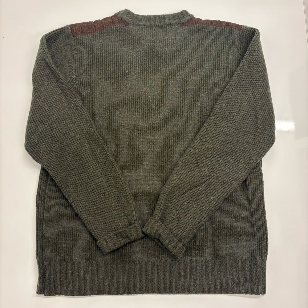 Dubarry of Ireland Made in Ireland Olive Green Wool Blend Crewneck Sweater - Picture 7 of 9